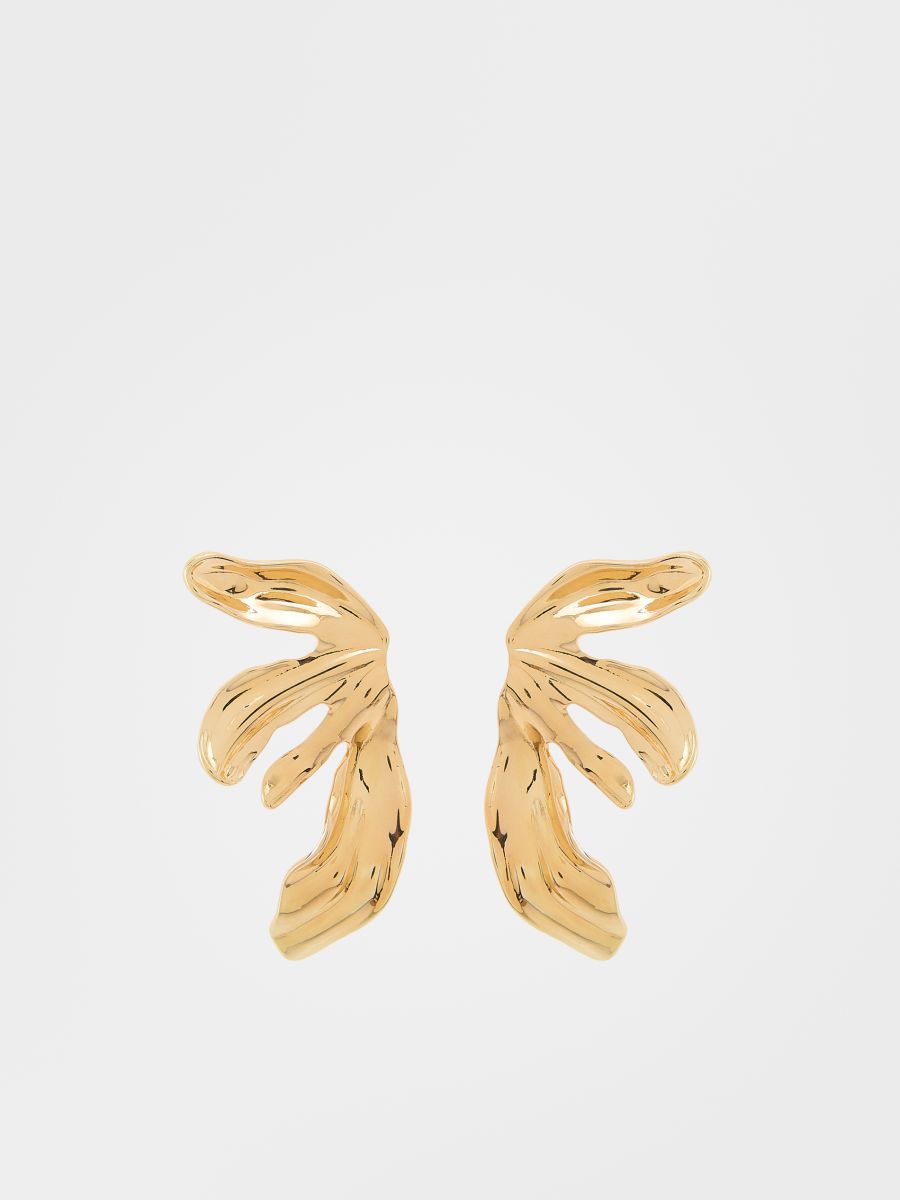 Irregular drop earrings - golden - RESERVED - 3