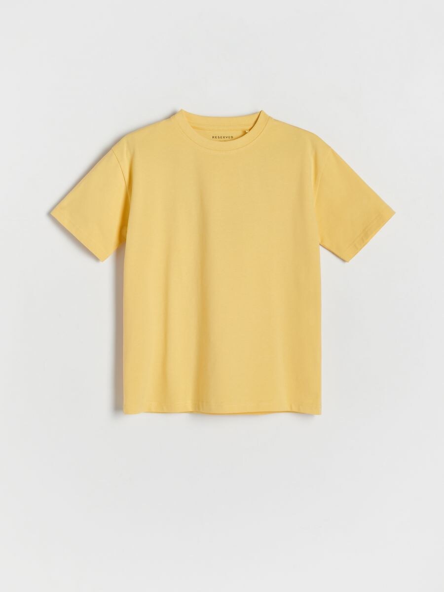Oversized cotton T-shirt - orange - RESERVED