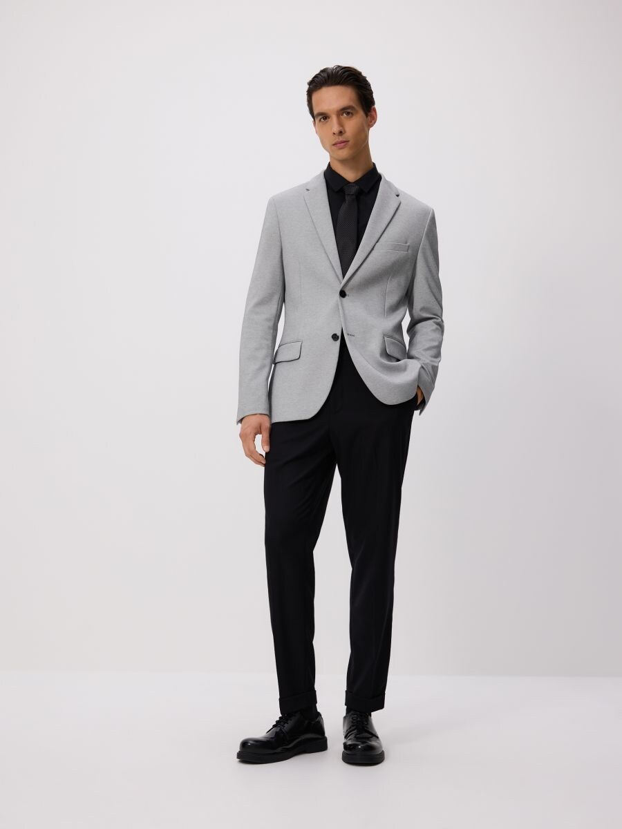Slim fit blazer - light grey - RESERVED