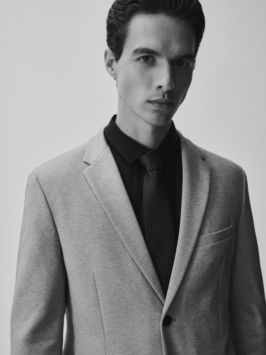 Slim fit blazer - light grey - RESERVED