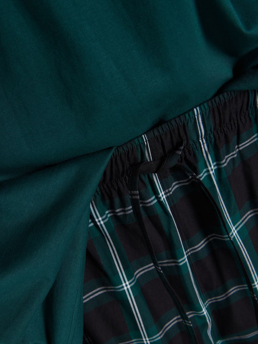 Zweiteiliges Pyjama-Set - dunkelgrün - RESERVED - 5