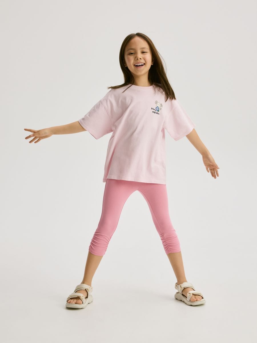 GIRLS` TROUSERS - COR-DE-ROSA - RESERVED