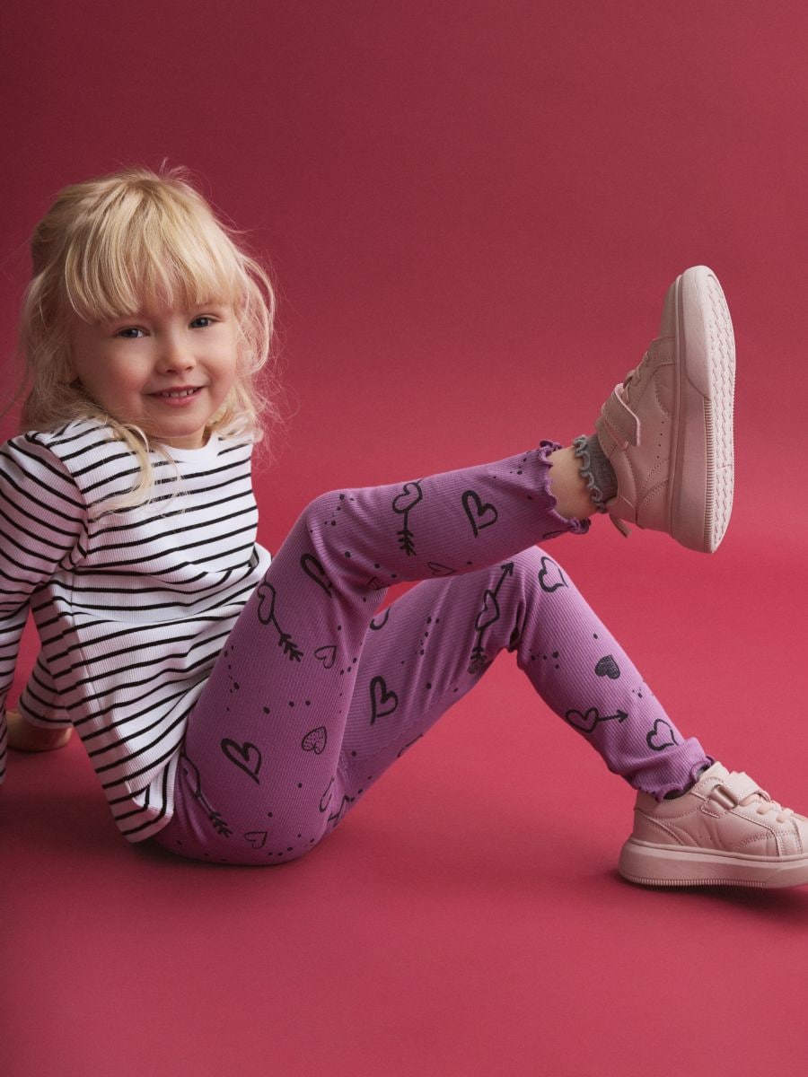 Ribbed Paw Patrol leggings - orchid - RESERVED