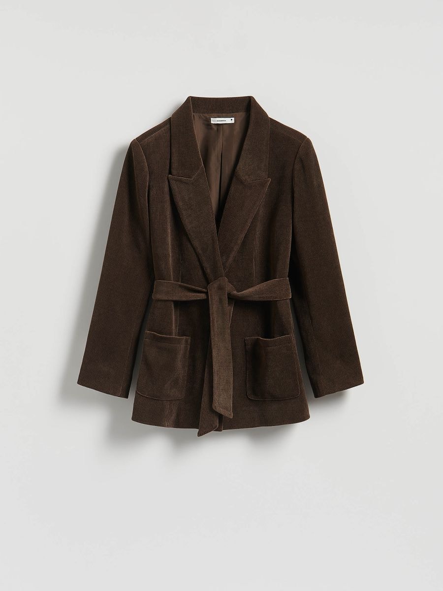LADIES` BLAZER - dark brown - RESERVED