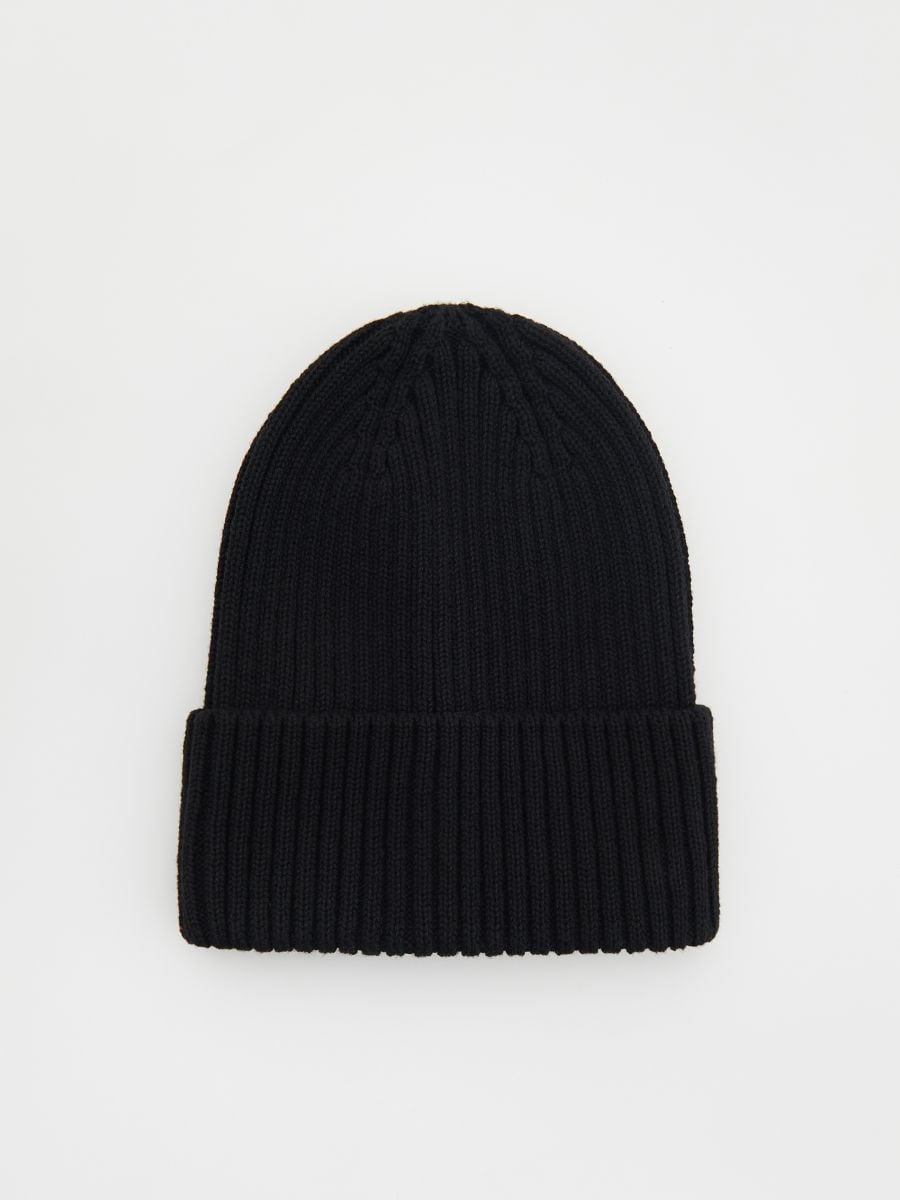 Structural fabric beanie - black - RESERVED