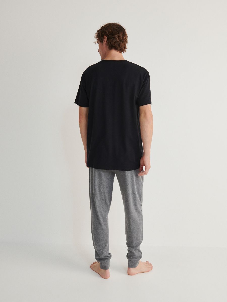 Zweiteiliges Pyjama-Set - dunkelgrau - RESERVED - 2