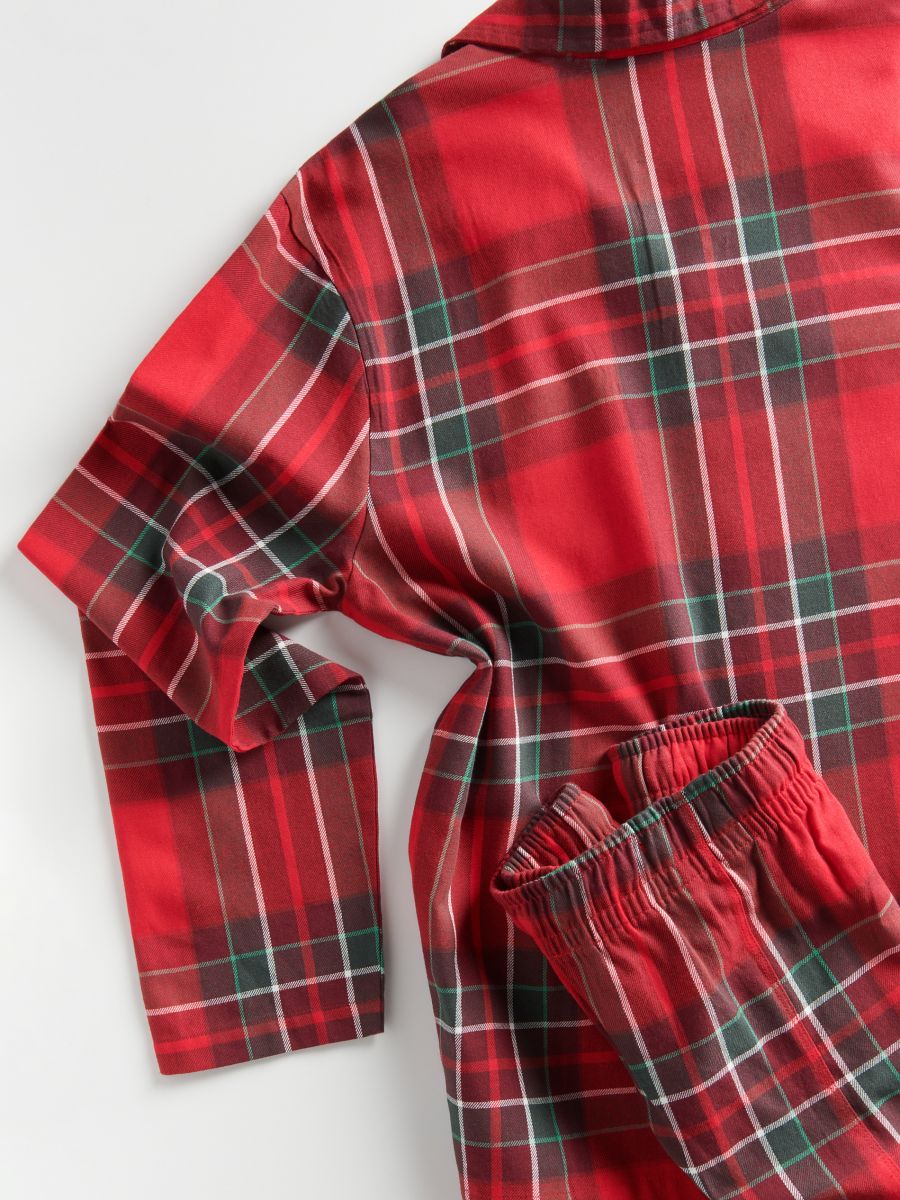 Two piece check pyjama set - red - RESERVED - 3
