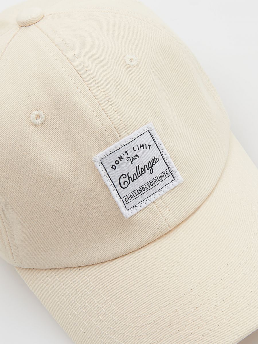 Baseball cap with patch - beige - RESERVED - 3