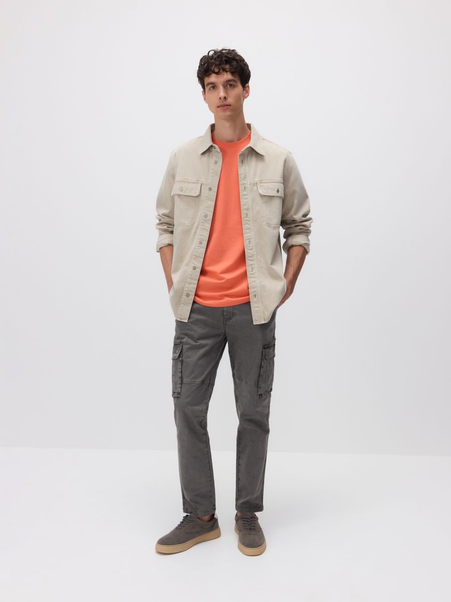 Regular fit denim overhemd - lichtgrijs - RESERVED - 3