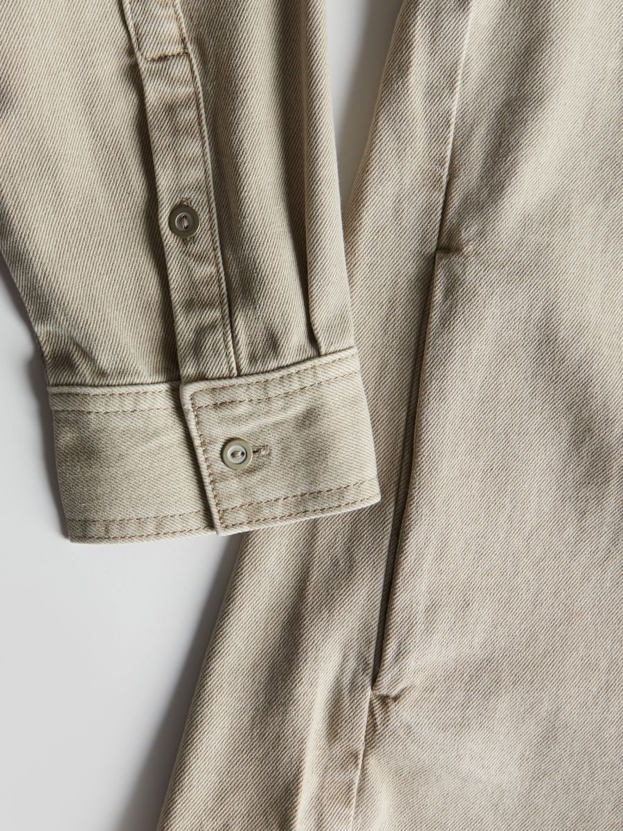 Regular fit denim overhemd - lichtgrijs - RESERVED - 8