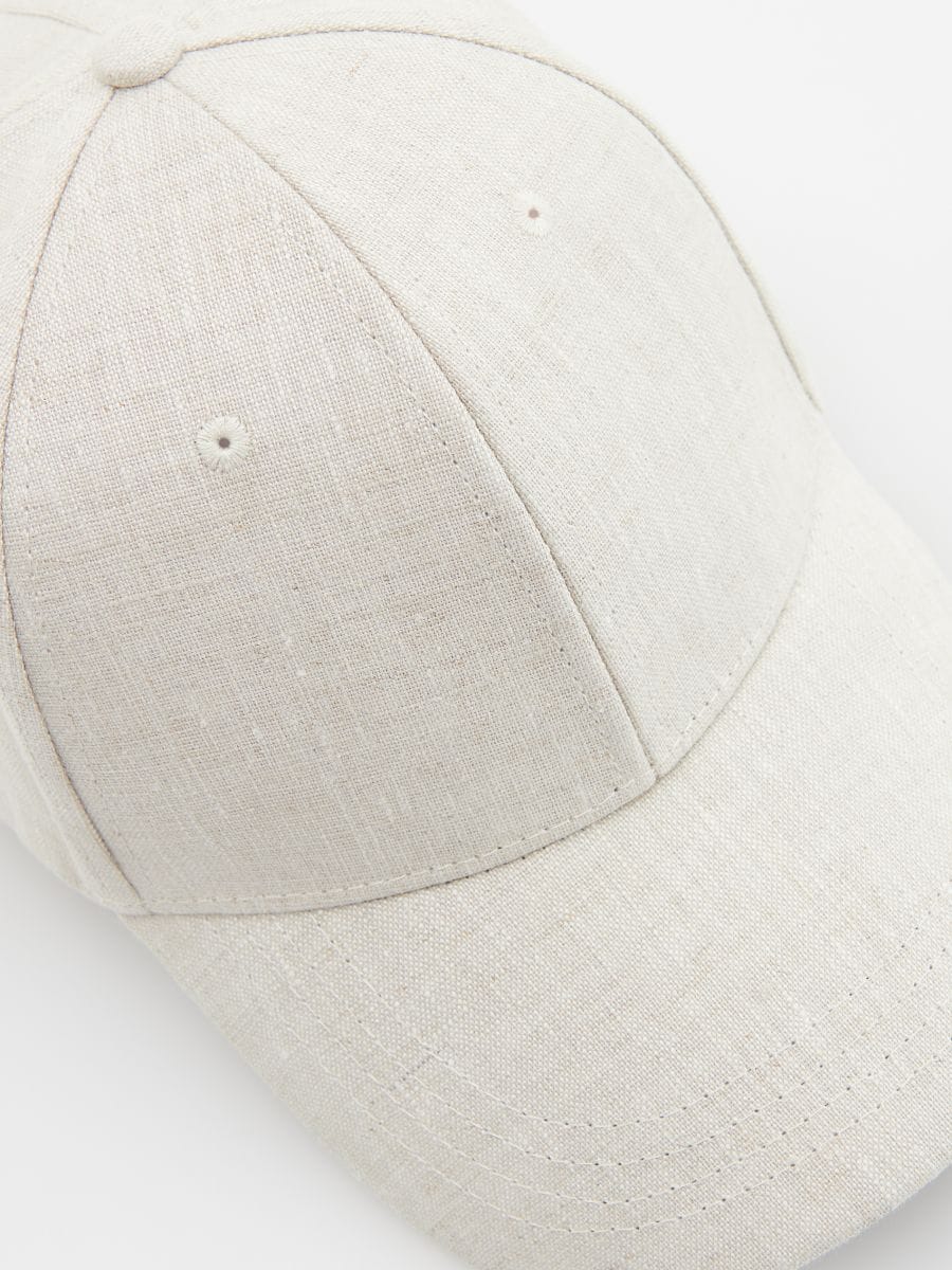 Linen cap - beige - RESERVED - 3