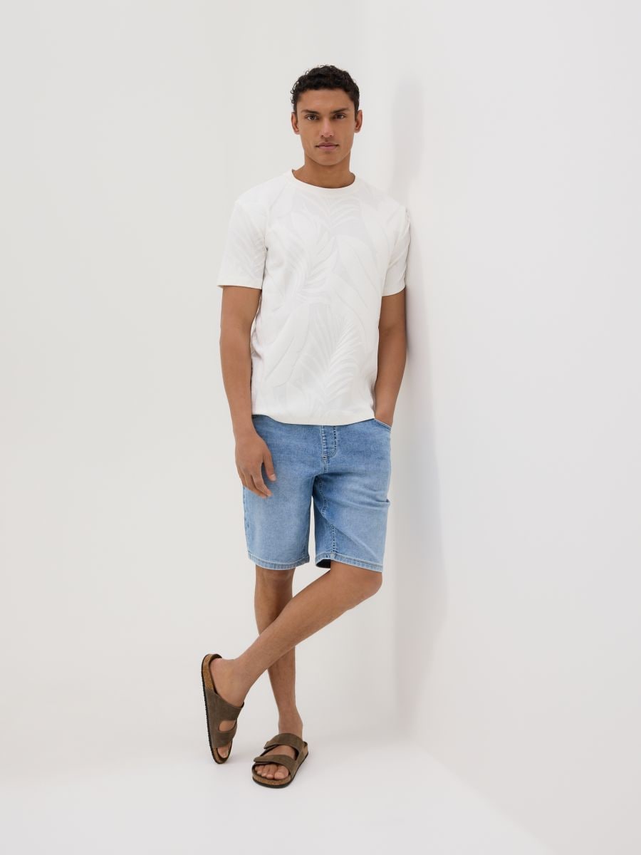 Denim jogger shorts - blue - RESERVED