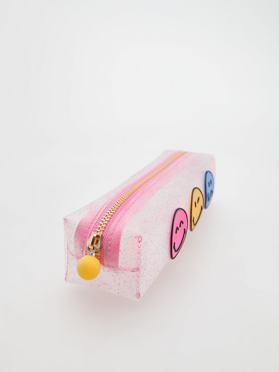 SmileyWorld® transparent pencil case - silver - RESERVED - 2