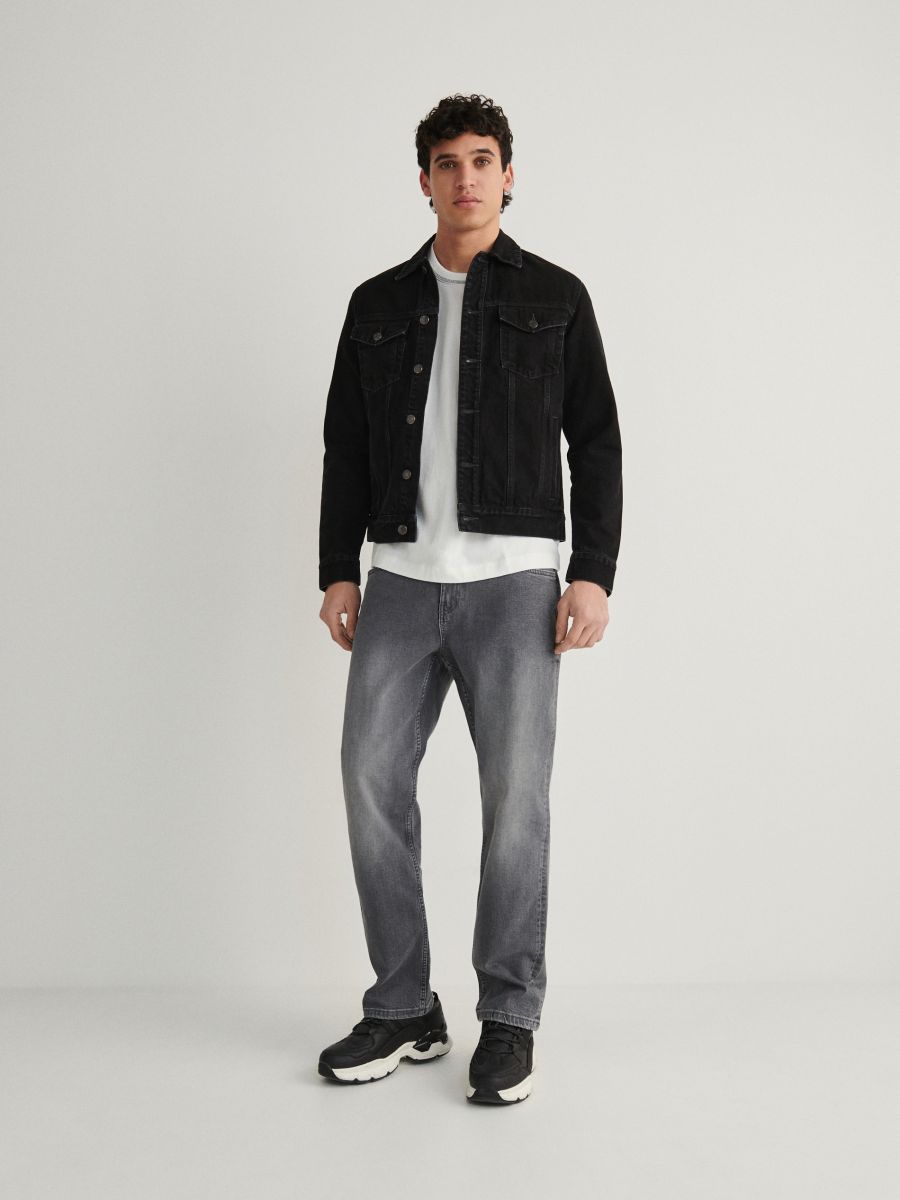 Regular fit jeans - grey - RESERVED