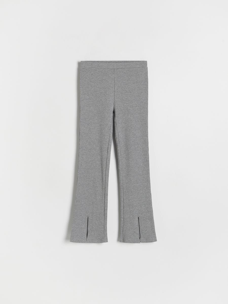 Flared viscose blend leggings - light grey - RESERVED - 3