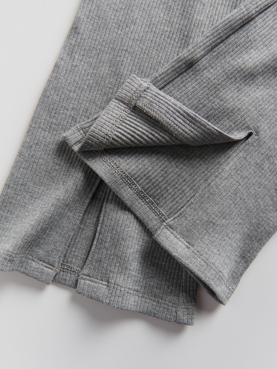 Flared viscose blend leggings - light grey - RESERVED - 5