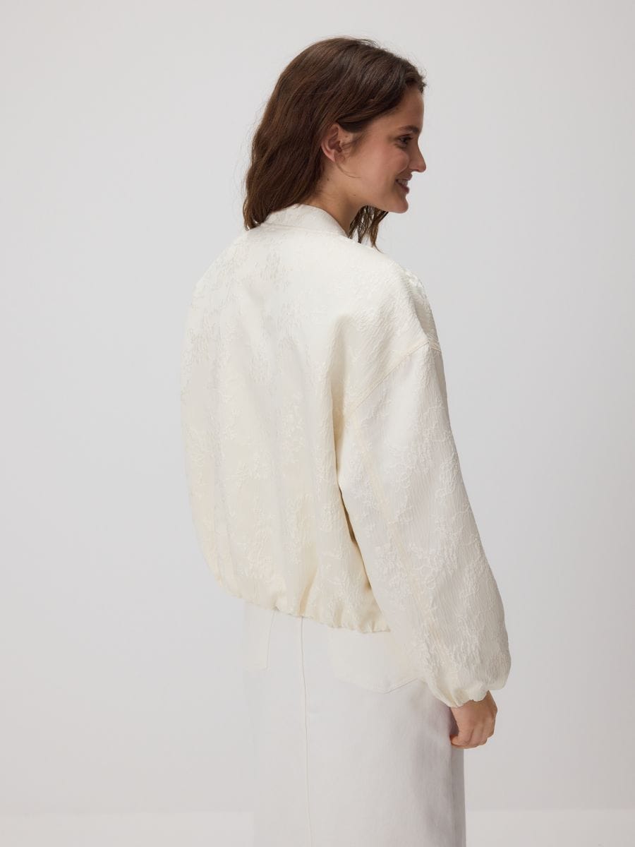 Jacquard bomber jacket - cream - RESERVED - 5