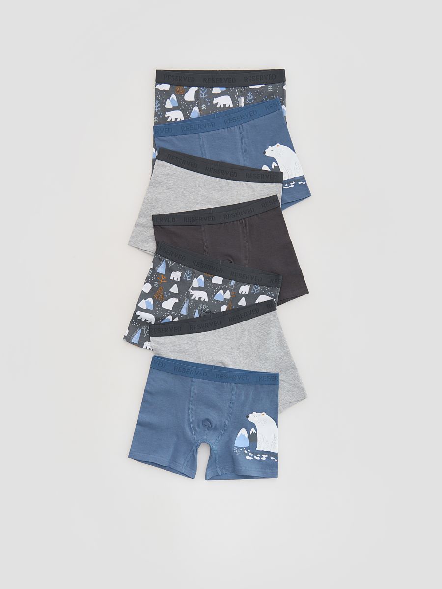 Boxershorts med hög andel bomull i 7-pack - hyacint - RESERVED