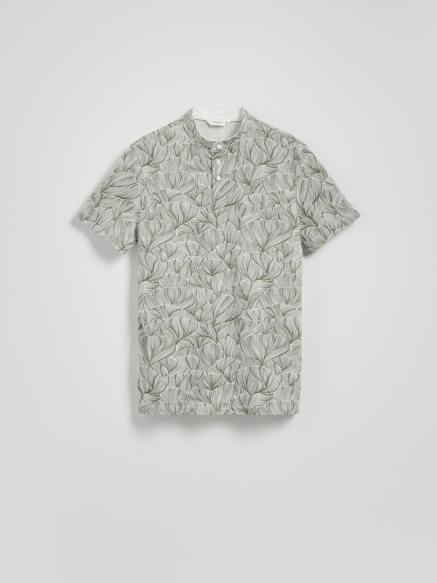 Regular fit polo shirt with pattern - cream - RESERVED - 5