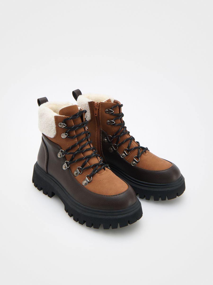 Lug sole ankle boots - brown - RESERVED - 3