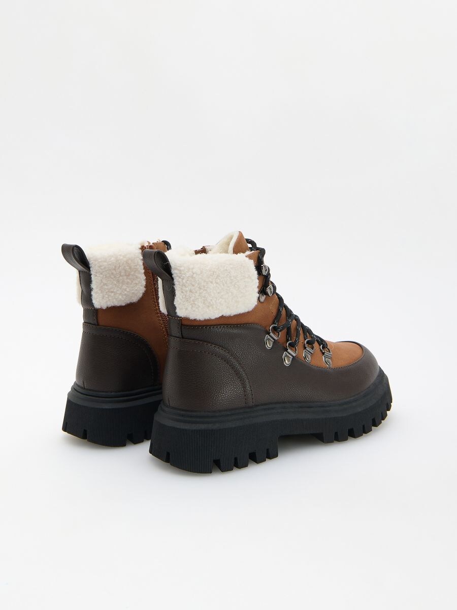 Lug sole ankle boots - brown - RESERVED - 5