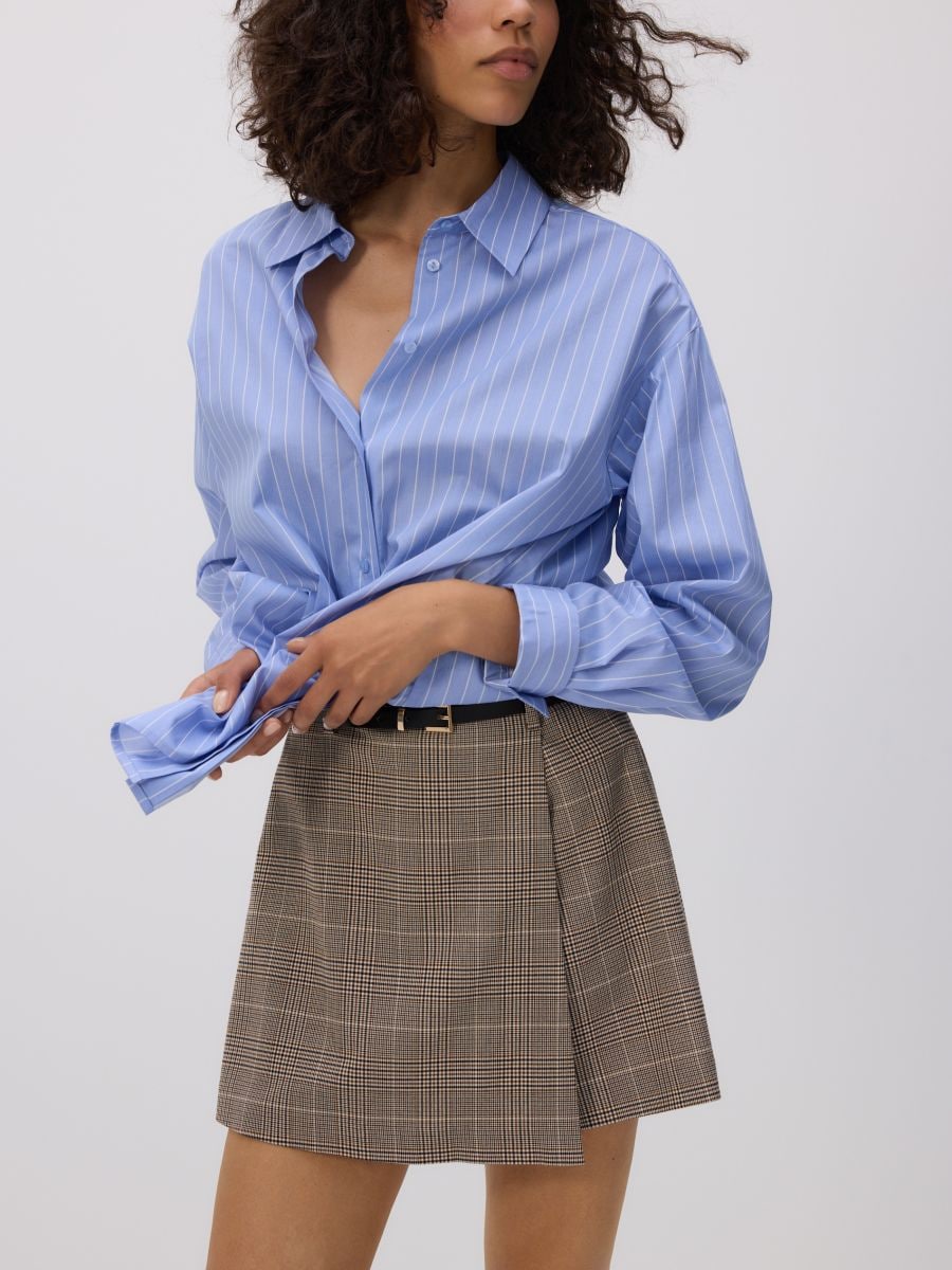 Skort with belt - multicolor - RESERVED