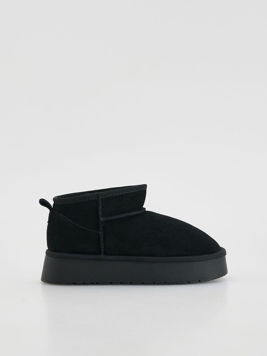 Suede snow boots - black - RESERVED
