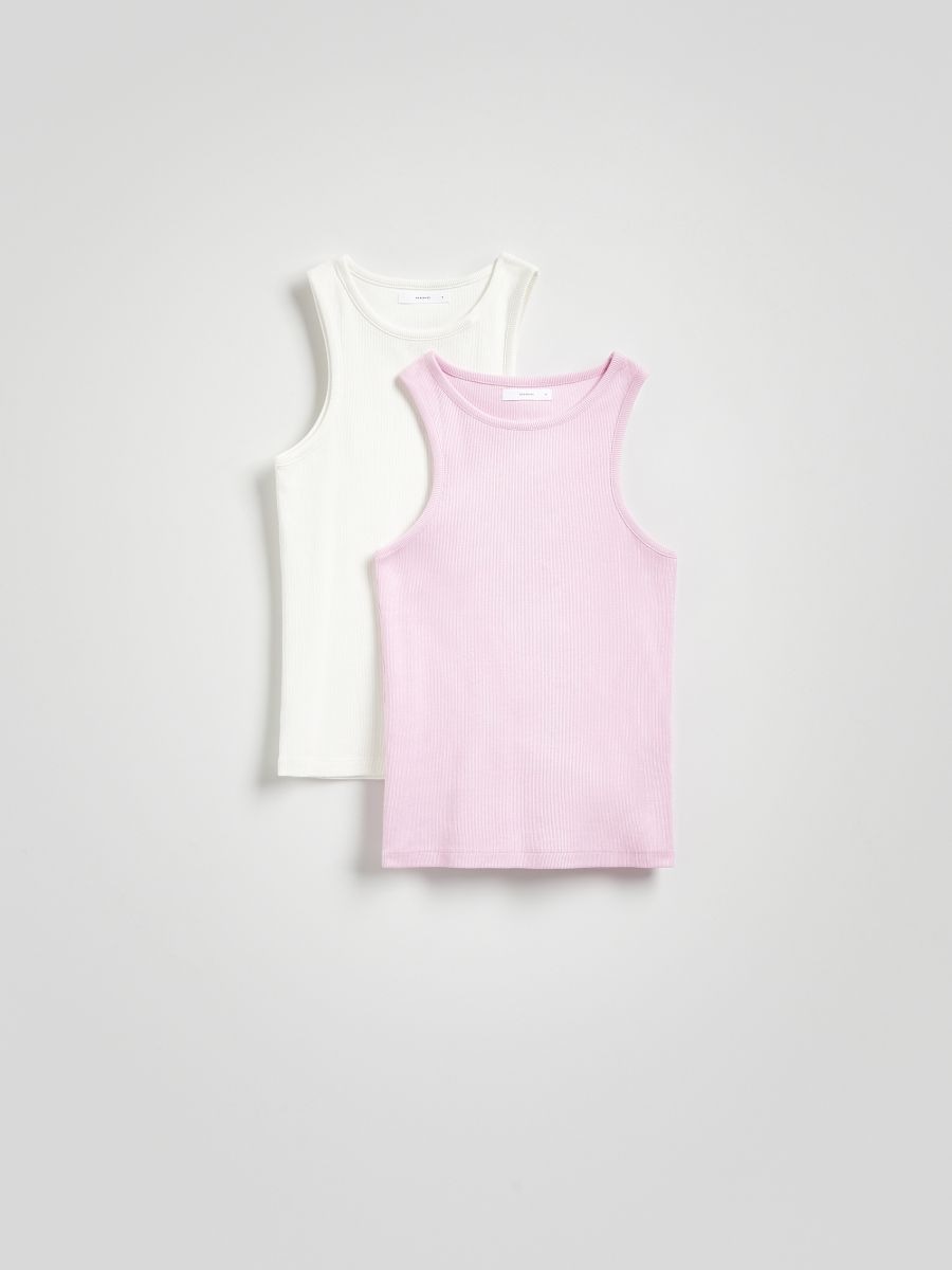Geripptes Top 2er-Pack - creme - RESERVED - 2