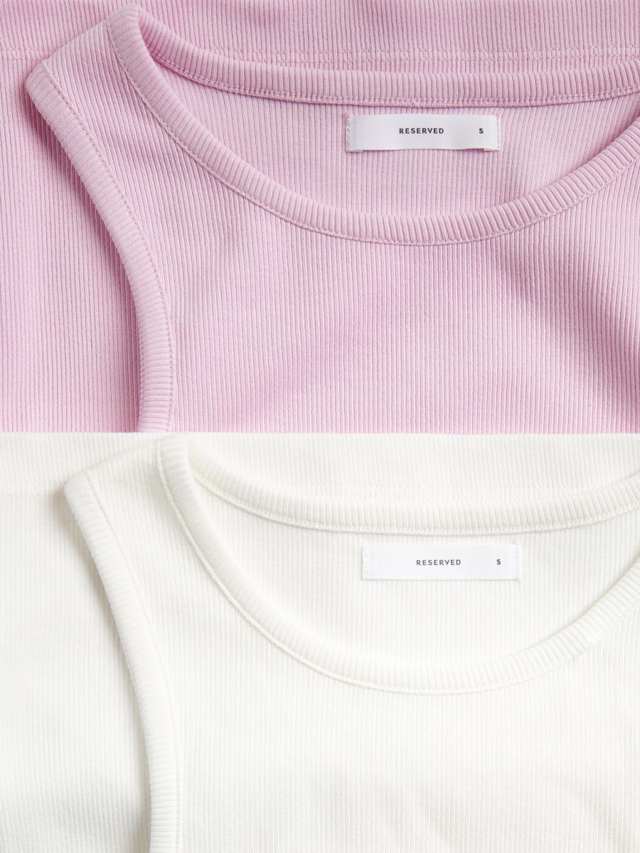 Geripptes Top 2er-Pack - creme - RESERVED - 3