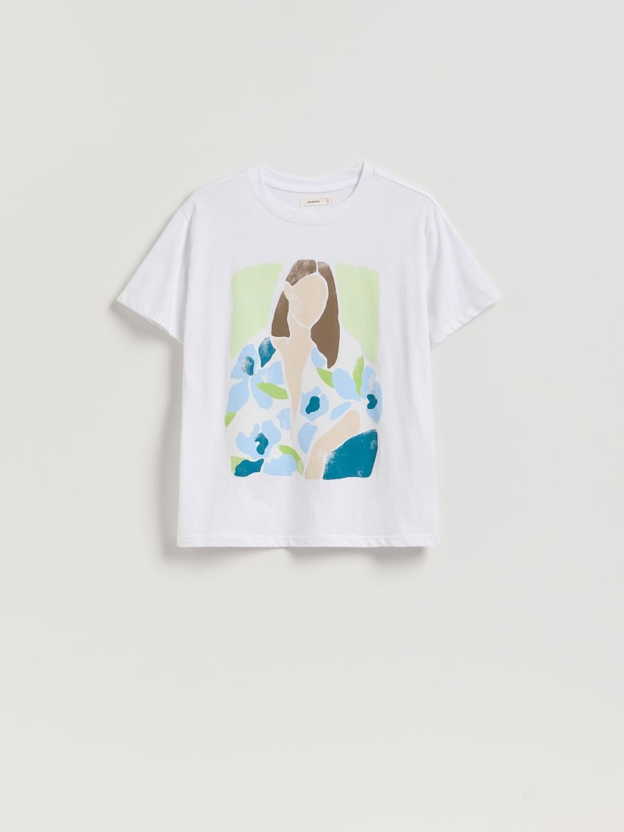 T-shirt with print - white - RESERVED
