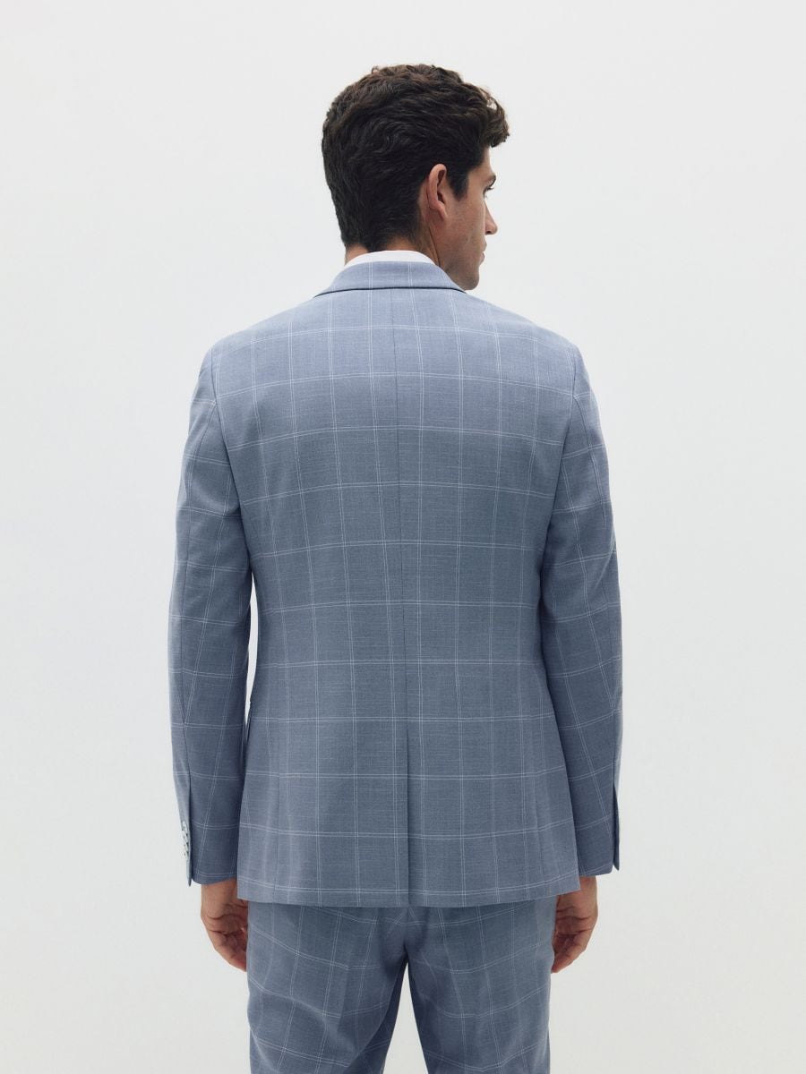 Check slim fit blazer - blue - RESERVED - 4