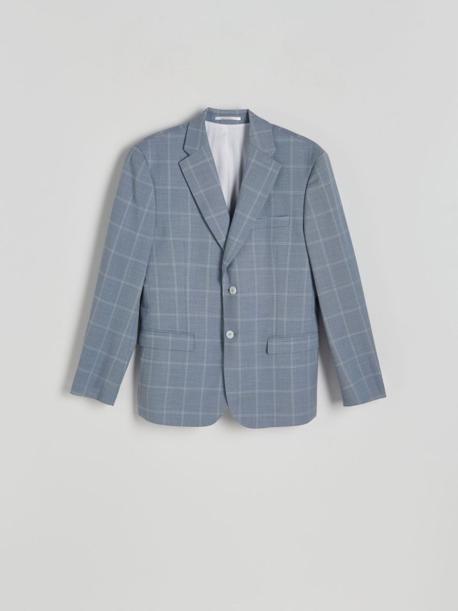 Check slim fit blazer - blue - RESERVED - 5