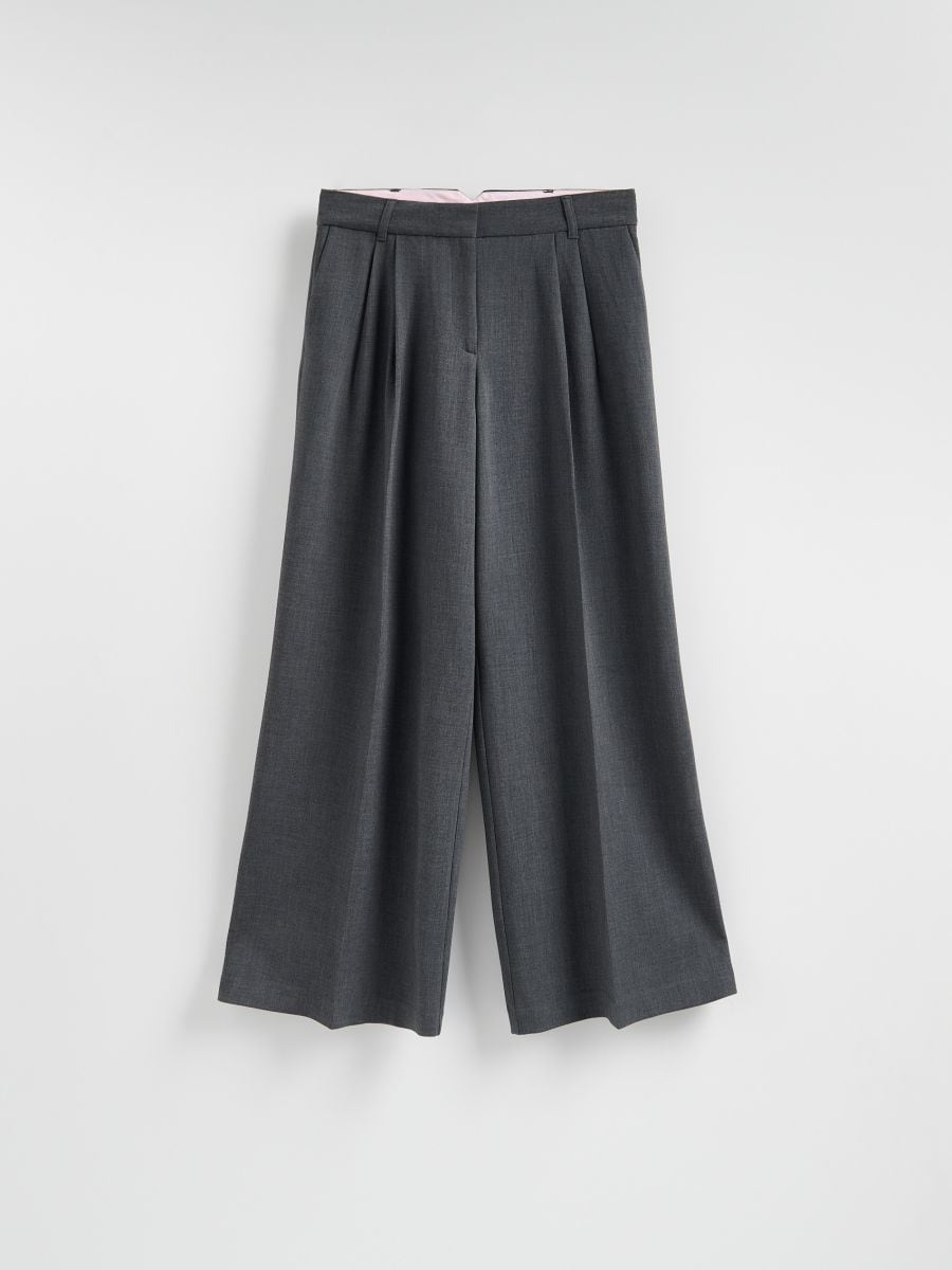 Viscose rich trousers - light grey - RESERVED