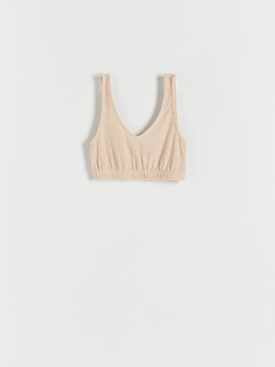 Terry cloth crop top - nude - RESERVED - 4