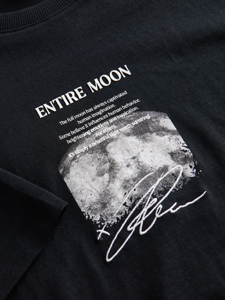 Regular fit printed T-shirt - black - RESERVED - 4