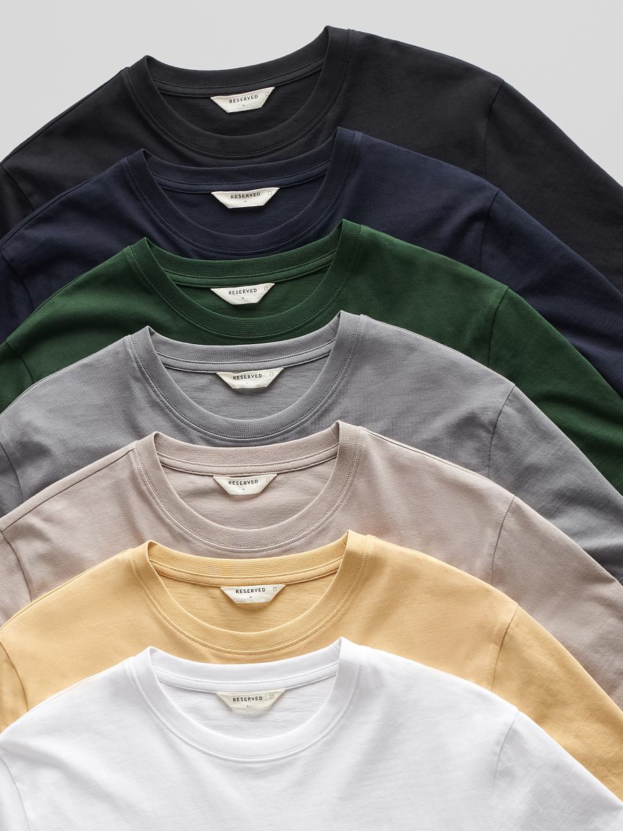 T-Shirt aus Baumwolle im Regular-Fit - marineblau  - RESERVED - 6