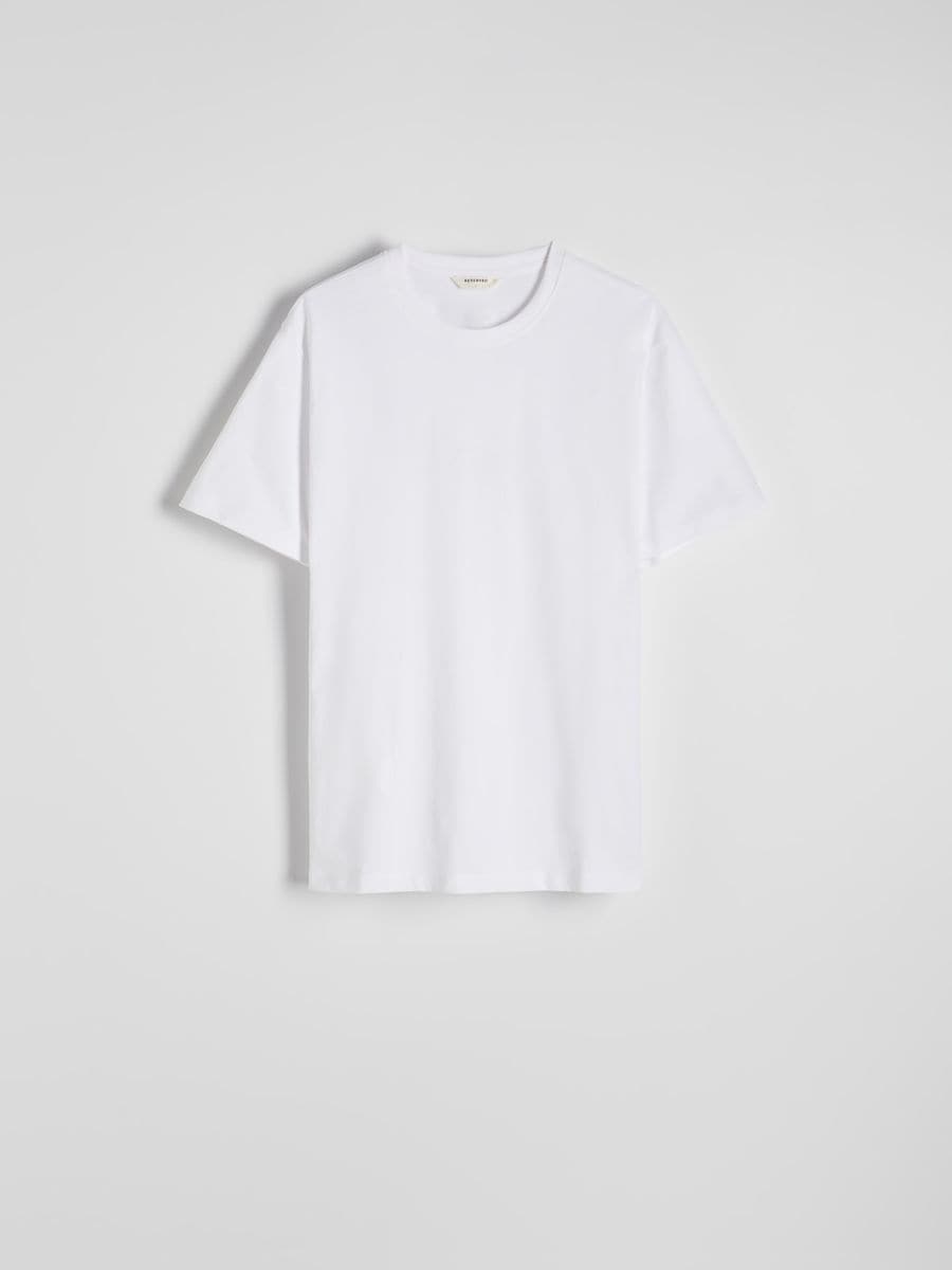 Regular fit katoenen T-shirt - wit - RESERVED