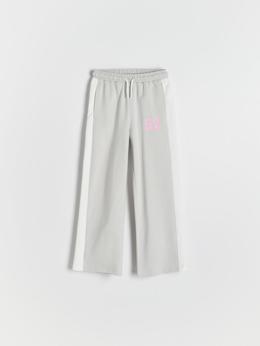 Pantalon large à rayures - Gris clair - RESERVED - 2
