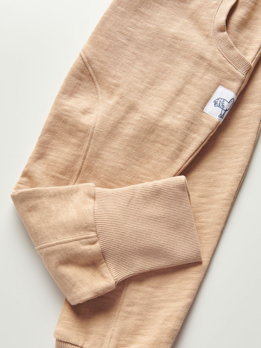 Sweatpants with patch - beige - RESERVED - 4