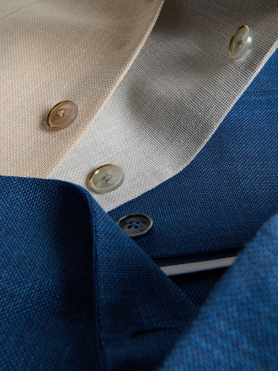 Slim fit blazer with viscose blend - light grey - RESERVED - 8