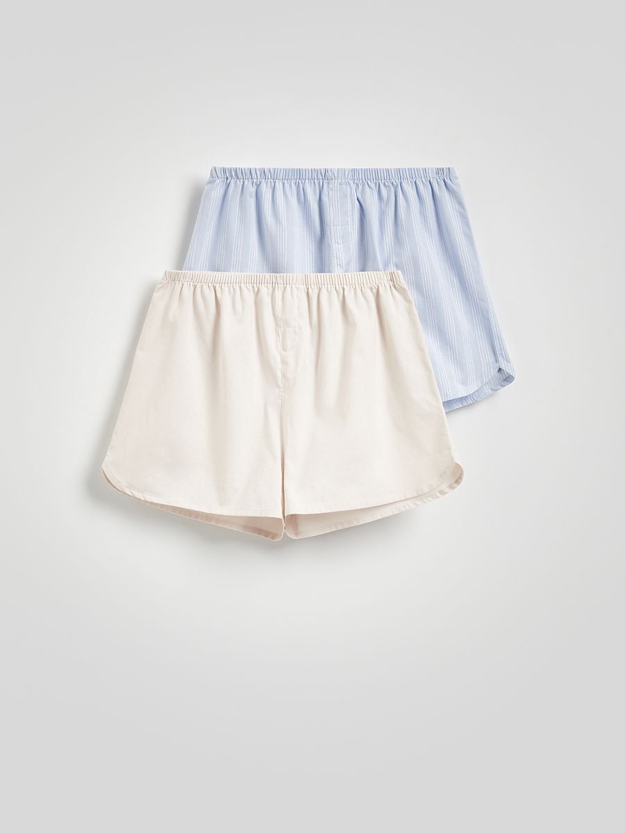 Pack de 2 pantalones cortos de pijama - azul pálido - RESERVED