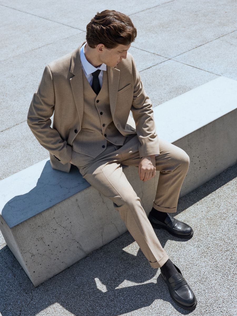 Suit vest - beige - RESERVED