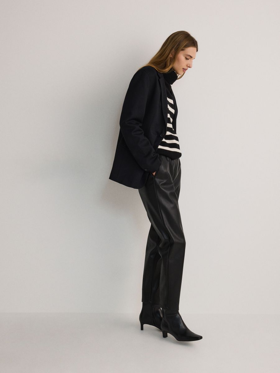 Jogging en cuir synthétique - noir - RESERVED - 3