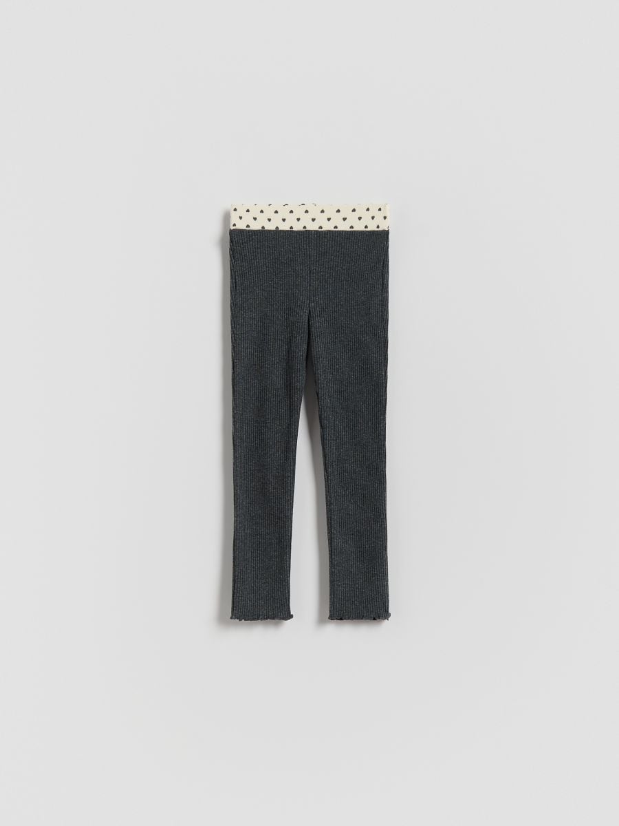 Bukser med dekorativt indlæg - sort - RESERVED