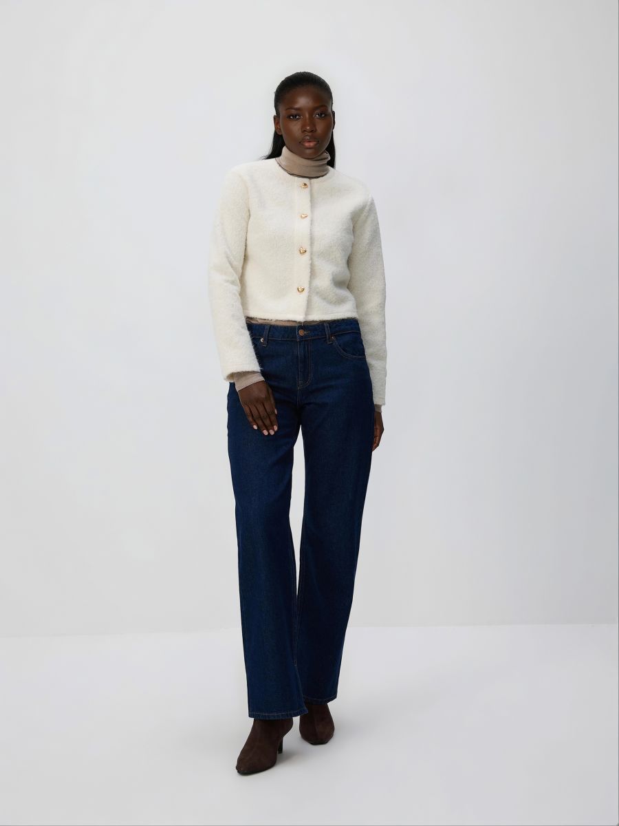 Blazer with decorative buttons - cream - RESERVED