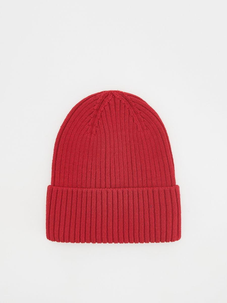 Ribbed beanie - red - RESERVED