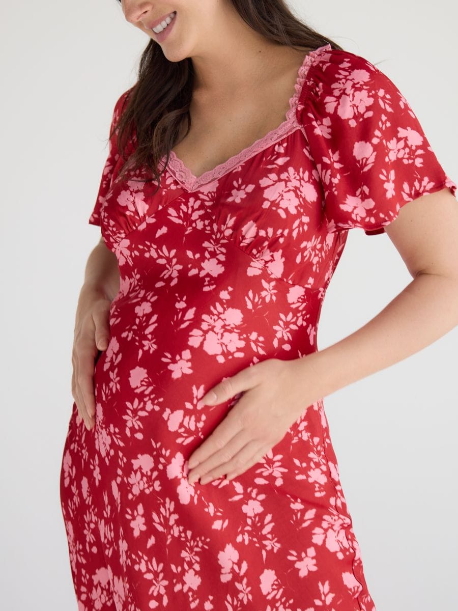 Patterned viscose dress - multicolor - RESERVED - 2