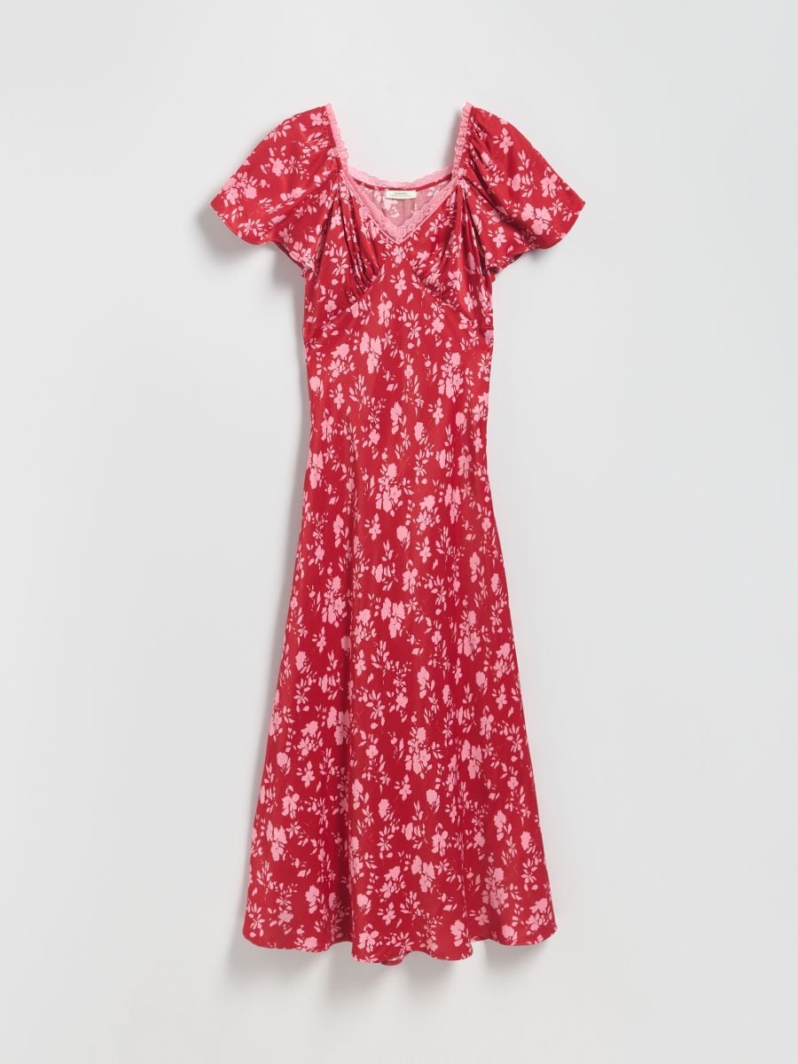 Patterned viscose dress - multicolor - RESERVED - 4