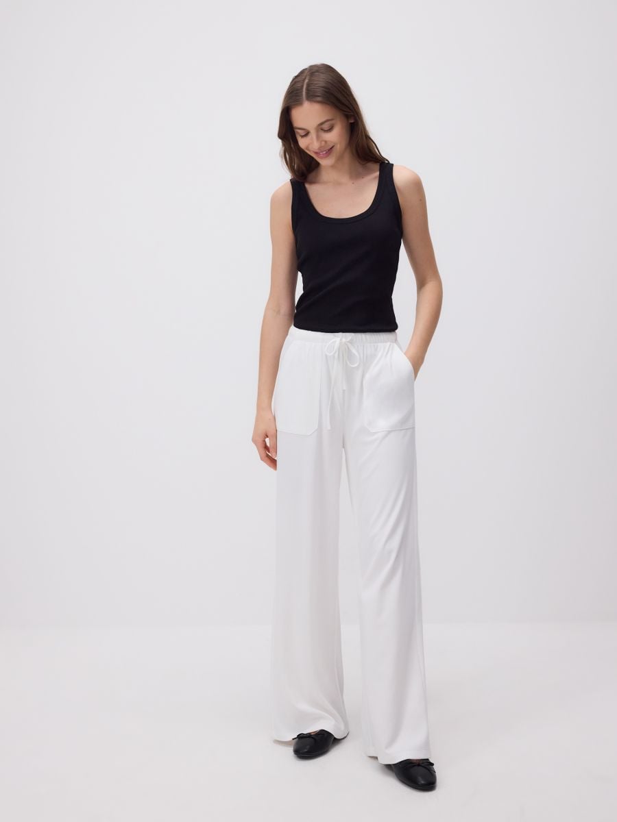 LADIES` TROUSERS - white - RESERVED - 3