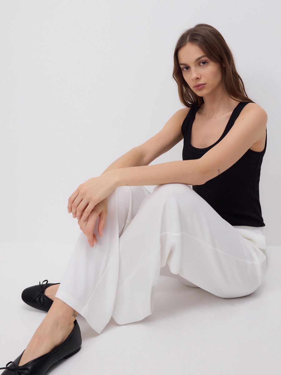LADIES` TROUSERS - white - RESERVED - 5